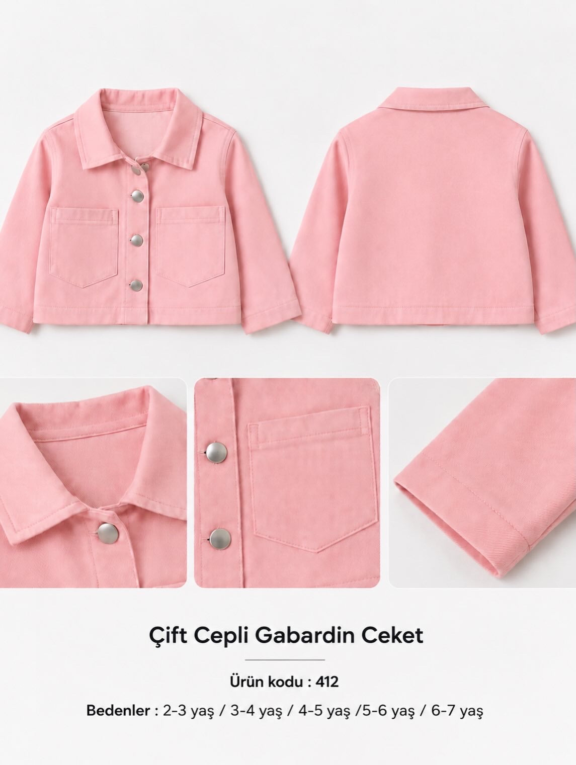 BÜYÜK ÇİFT CEPLİ GABARDİN CEKET