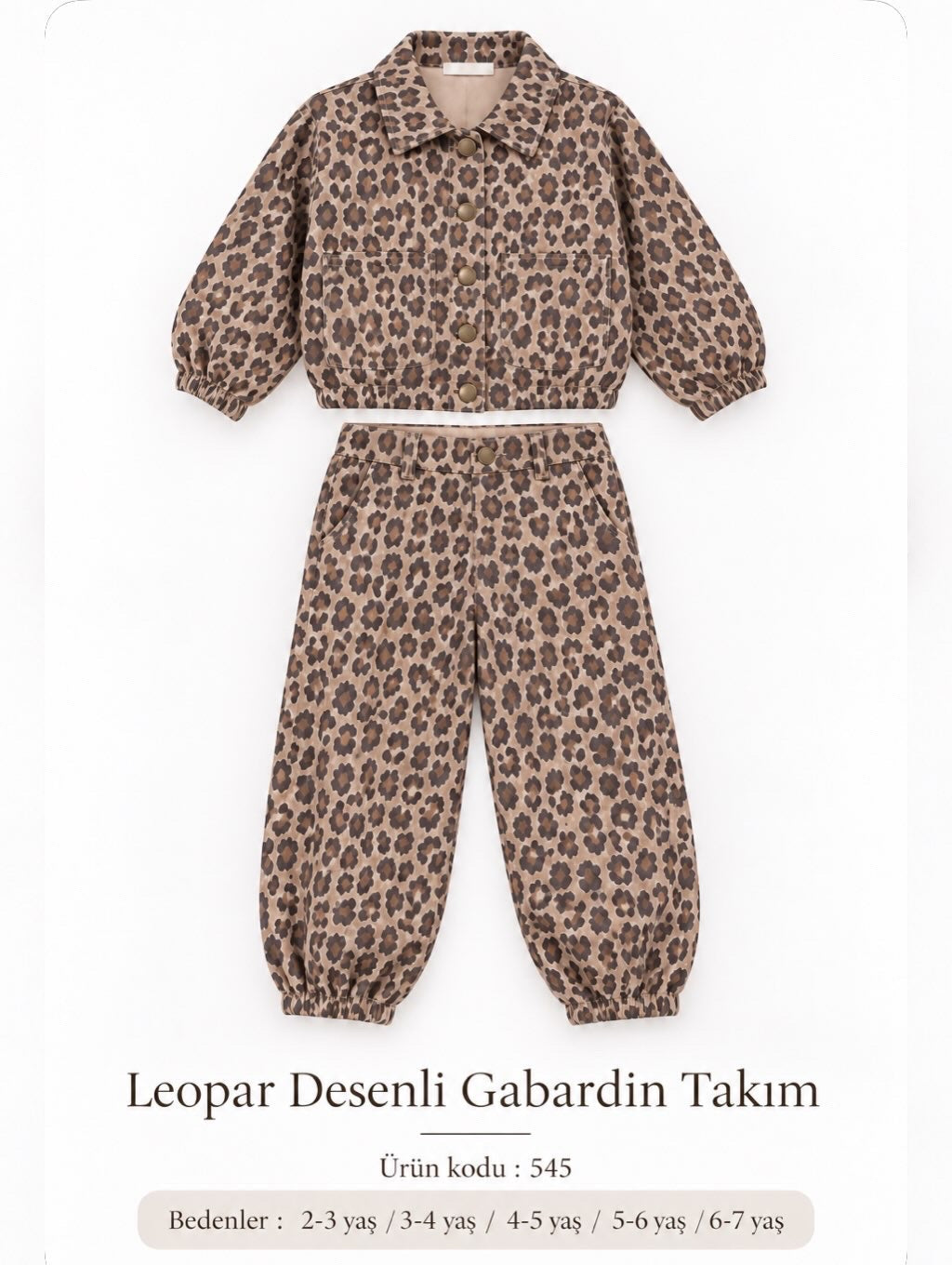 LEOPAR GABARDİN TAKIM