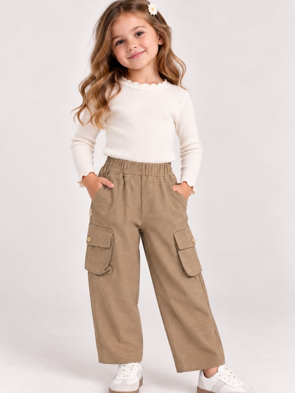 KARGO CEPLİ KETEN PANTOLON
