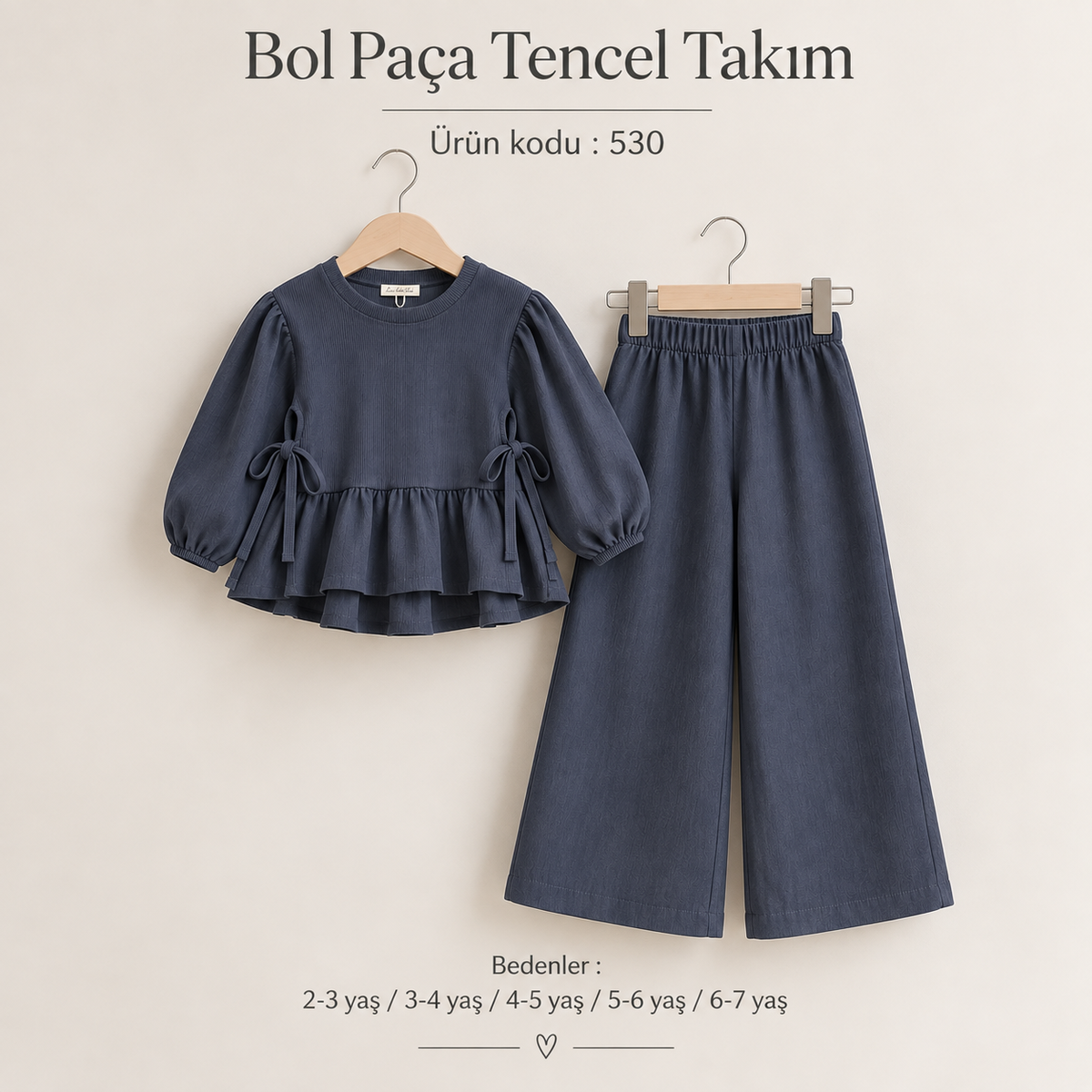 KIZ ÇOCUK ÖRME TENCEL TAKIM