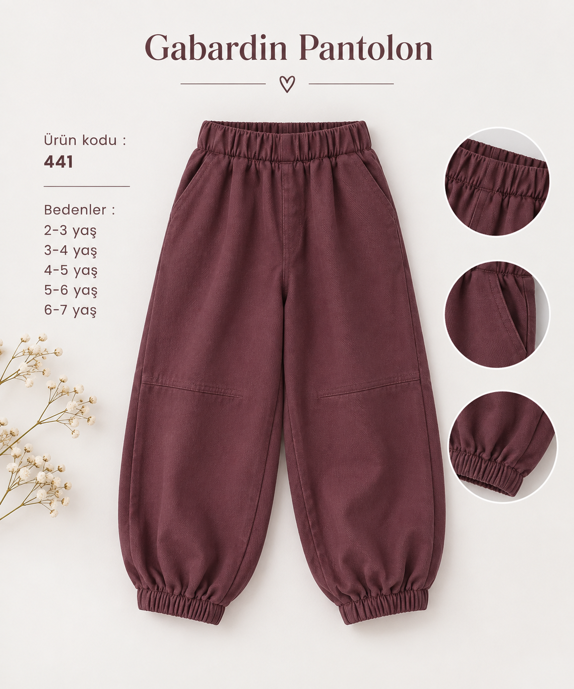 DİZİ PENSLİ GABARDİN PANTOLON